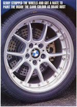 Image of a wheel.  "Gerry stripped the wheels and got a mate to paint the inside the same color as brake dust."